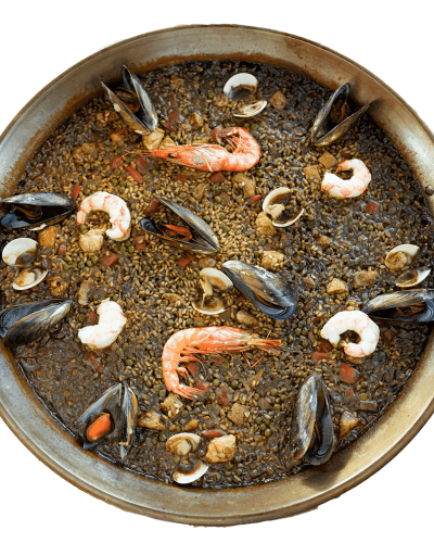 Paella-arroz-Negro Paella valenciana de arroz negro