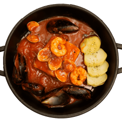 Cazuela de lomo de bacalao