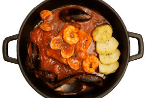 Cazuela de lomo de bacalao